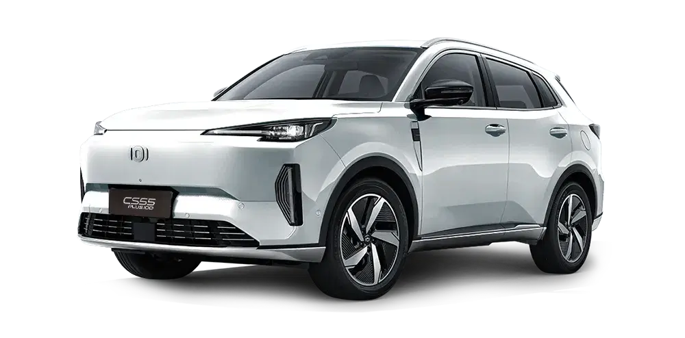 A white Changan CS55.