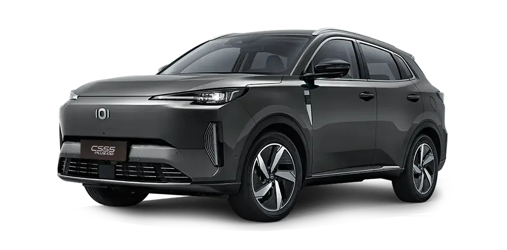 A dark grey Changan CS55.