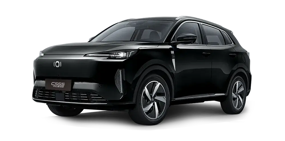 A black Changan CS55.